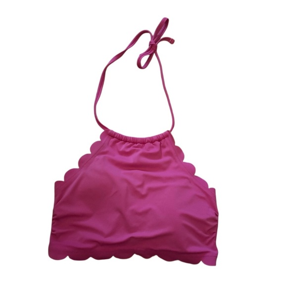 Vanilla Beach NWOT Scalloped Halter Bikini Top, M - Picture 2 of 6